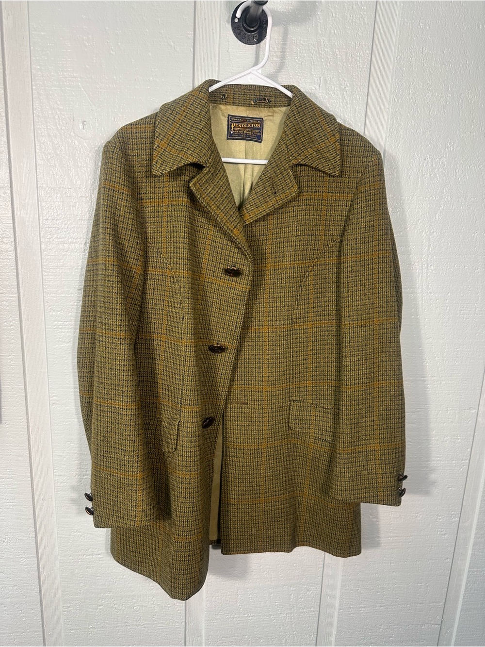 Pendleton Vintage Men’s Green Tweed Blazer No Size EUC